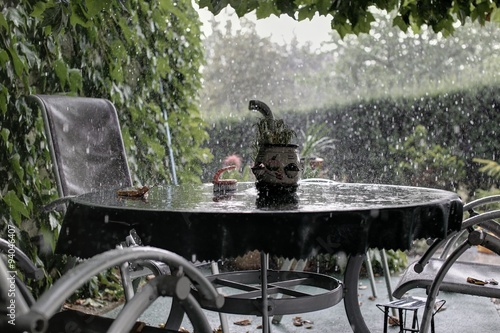 Rain on the garden