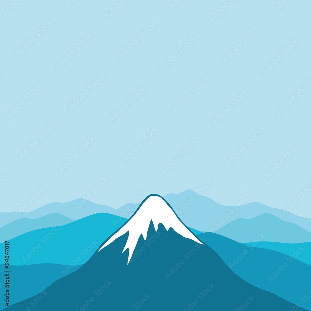 Vector illustration. Mountain.