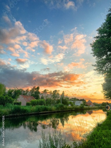 Fototapeta Naklejka Na Ścianę i Meble -  sunset over a river