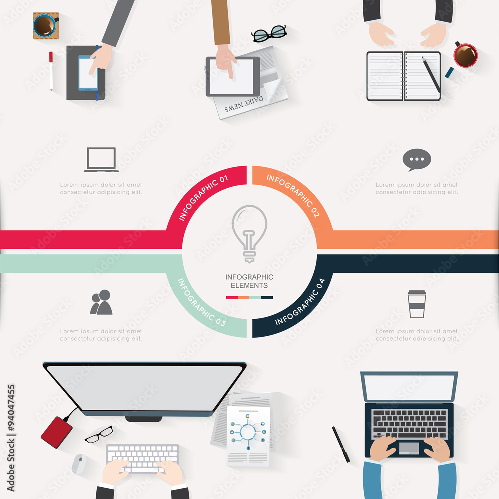 Modern infographic for business project