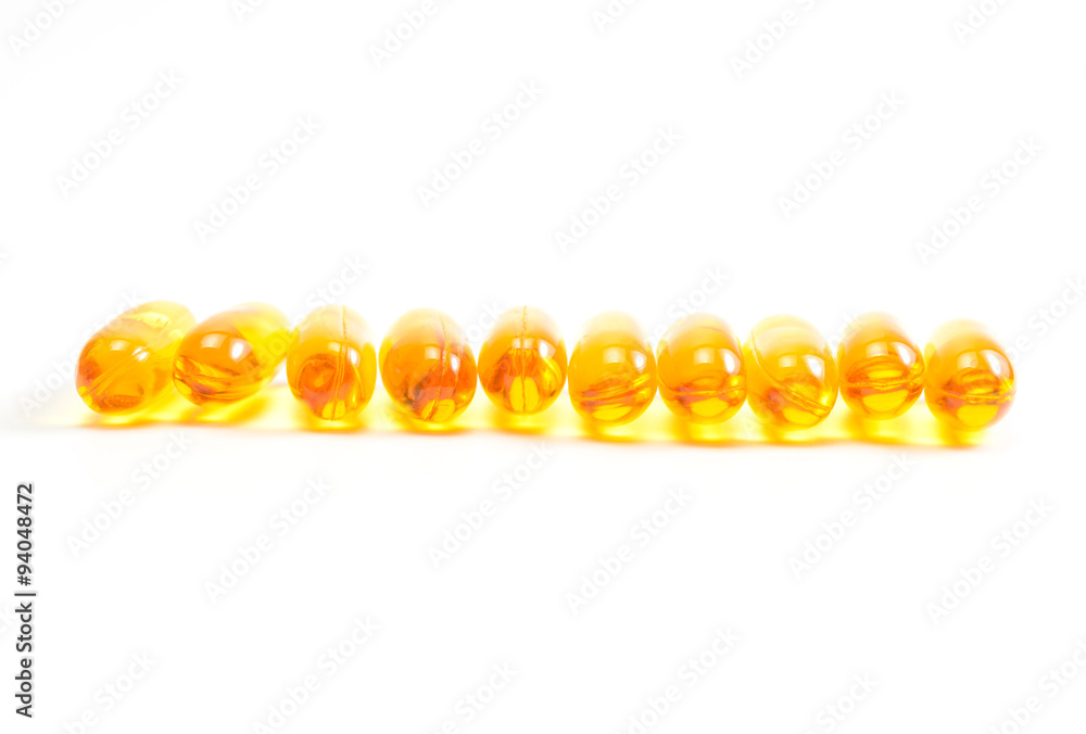 fish oil isolated white background fish oil isolated white background