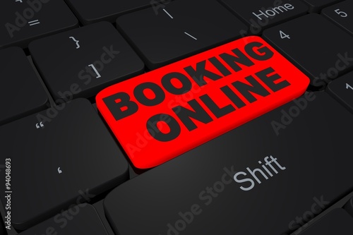 Button "Booking online" on keyboard