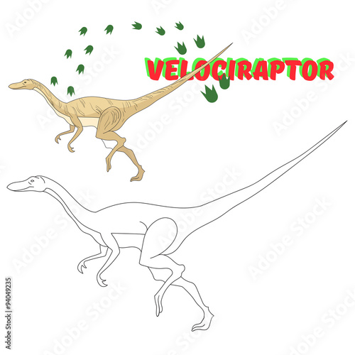 Educational game coloring book  dinosaur vector 