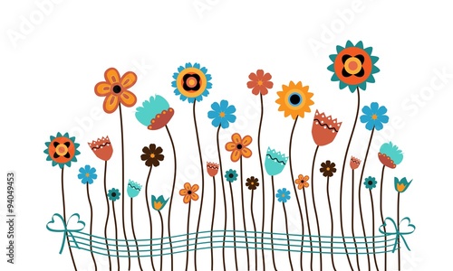 Fototapeta Naklejka Na Ścianę i Meble -  Flores de colores en tonos anaranjados.