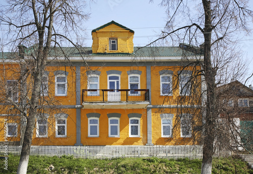   Mansion of collegiate adviser Akimov on Embankment street in Kasimov. Ryazan oblast. Russia photo