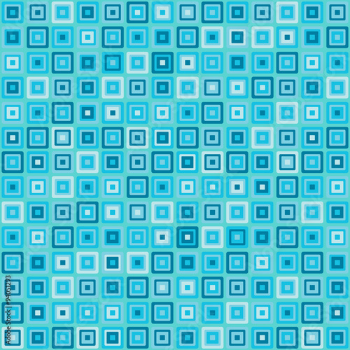 Vector vintage turquoise square rectangles geometric pop design