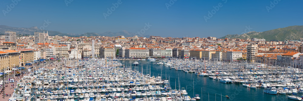 View of the port of Marseille