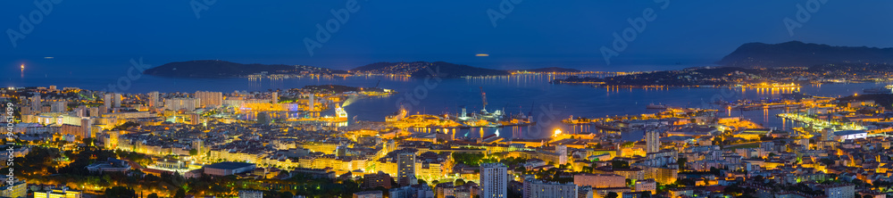 Panorama of night Toulon