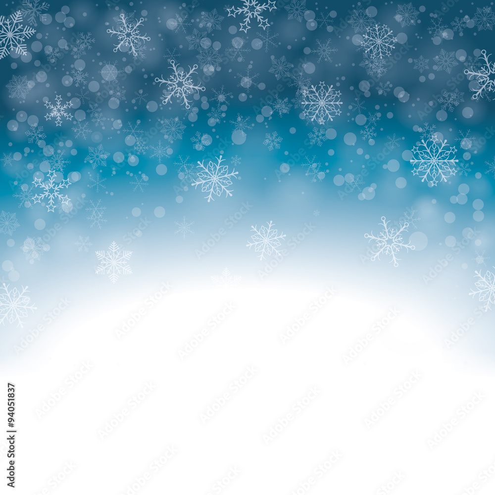 Christmas Snowflake Lights Blue Sky