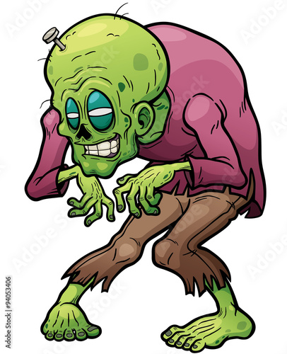 Vector illustration of Cartoon Zombie