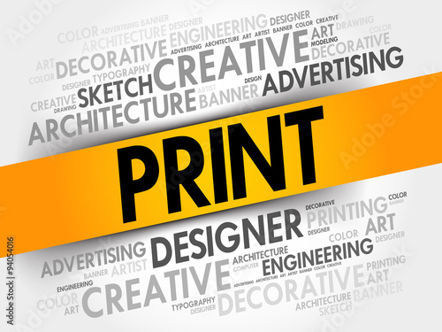 PRINT word cloud concept