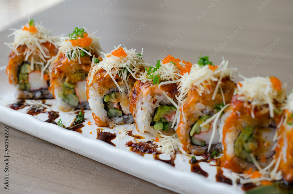 sushi roll maki - japanese food sushi roll maki - japanese food