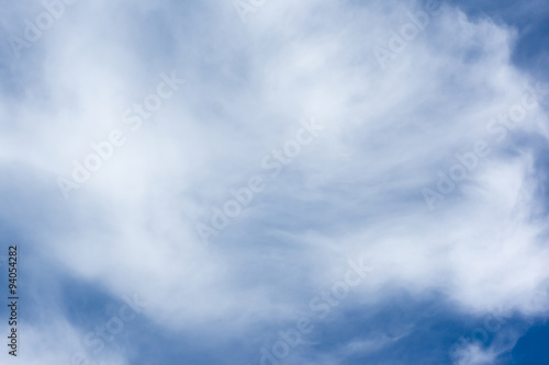 the blue sky with white clouds