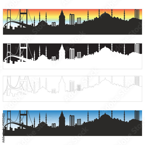 Canvas Print istanbul silüeti