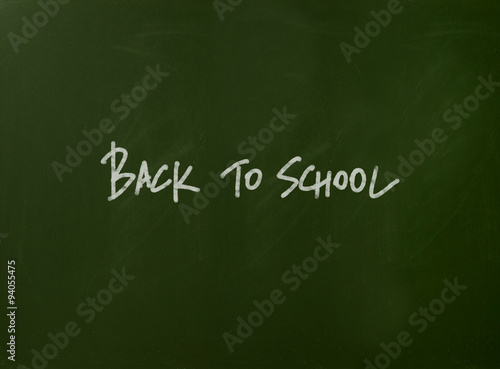 Blackboard with "Back to School" text on it