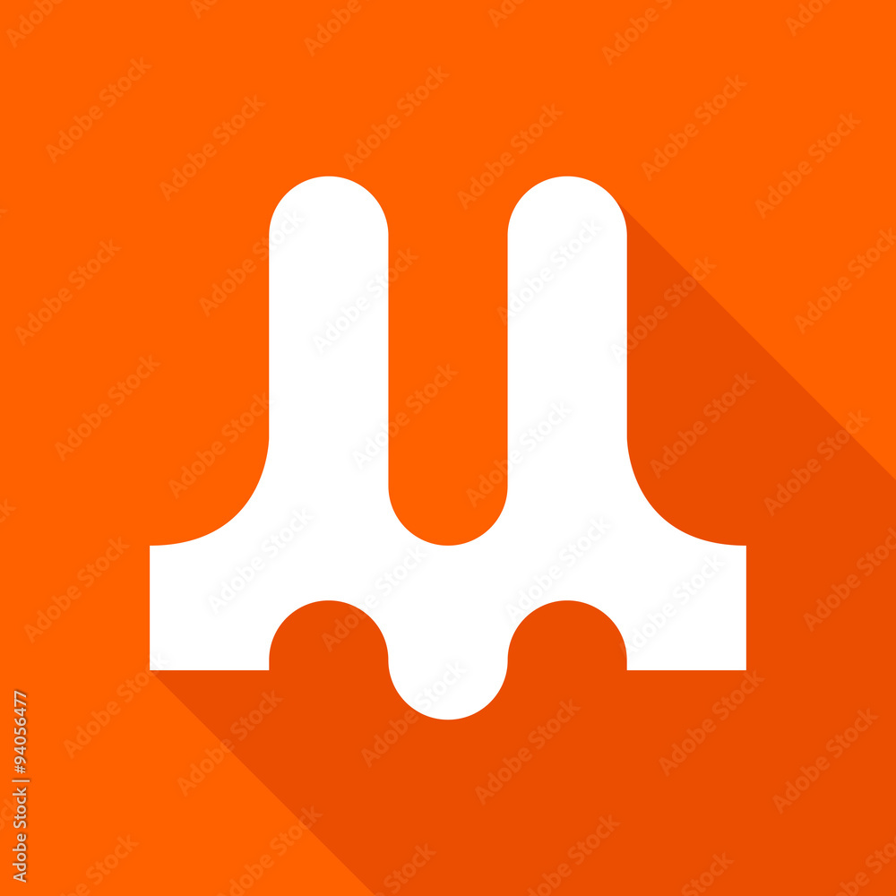 Obraz premium M letter line logo