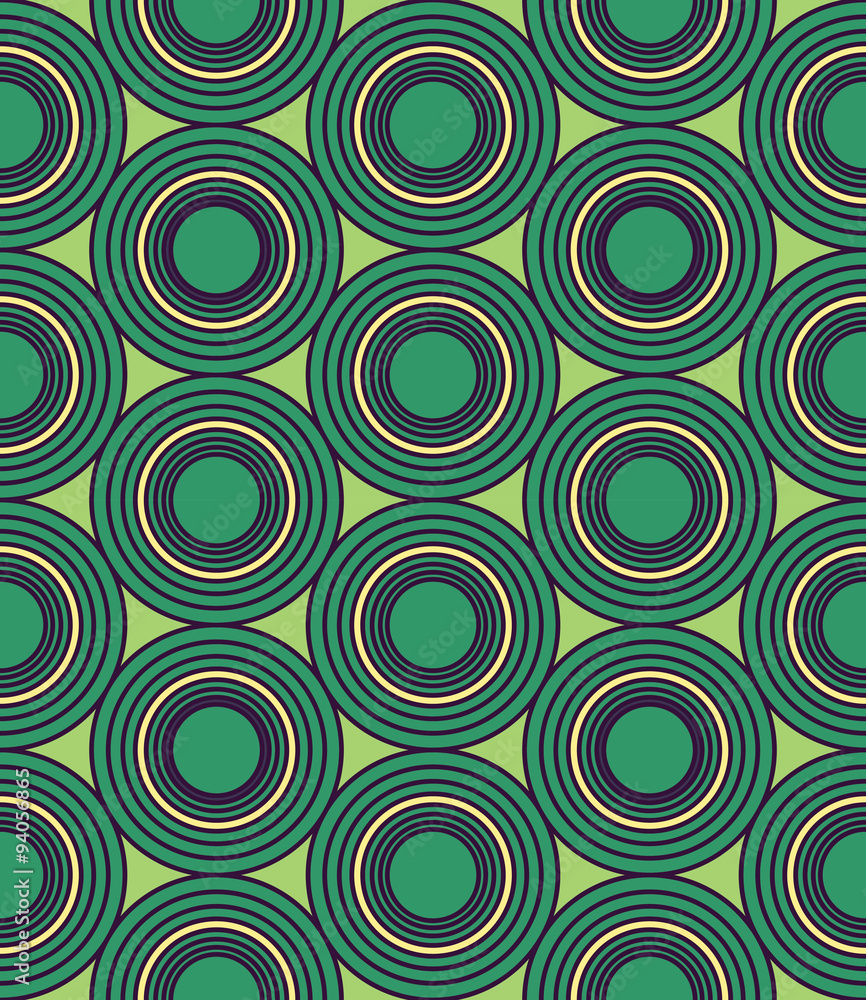 Vector modern seamless colorful geometry circles pattern, color blue abstract geometric background, trendy multicolored print, retro texture, hipster fashion design
