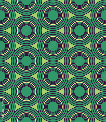 Vector modern seamless colorful geometry circles pattern  color blue abstract geometric background  trendy multicolored print  retro texture  hipster fashion design