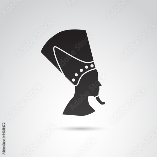 Ancient pharaoh vector icon.