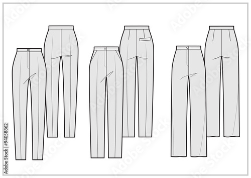 Technical sketch of pants