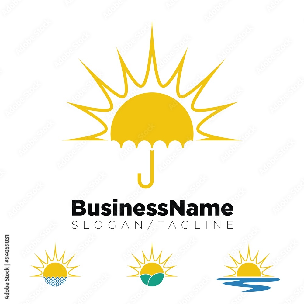 Fototapeta premium Sun logo icon Vector