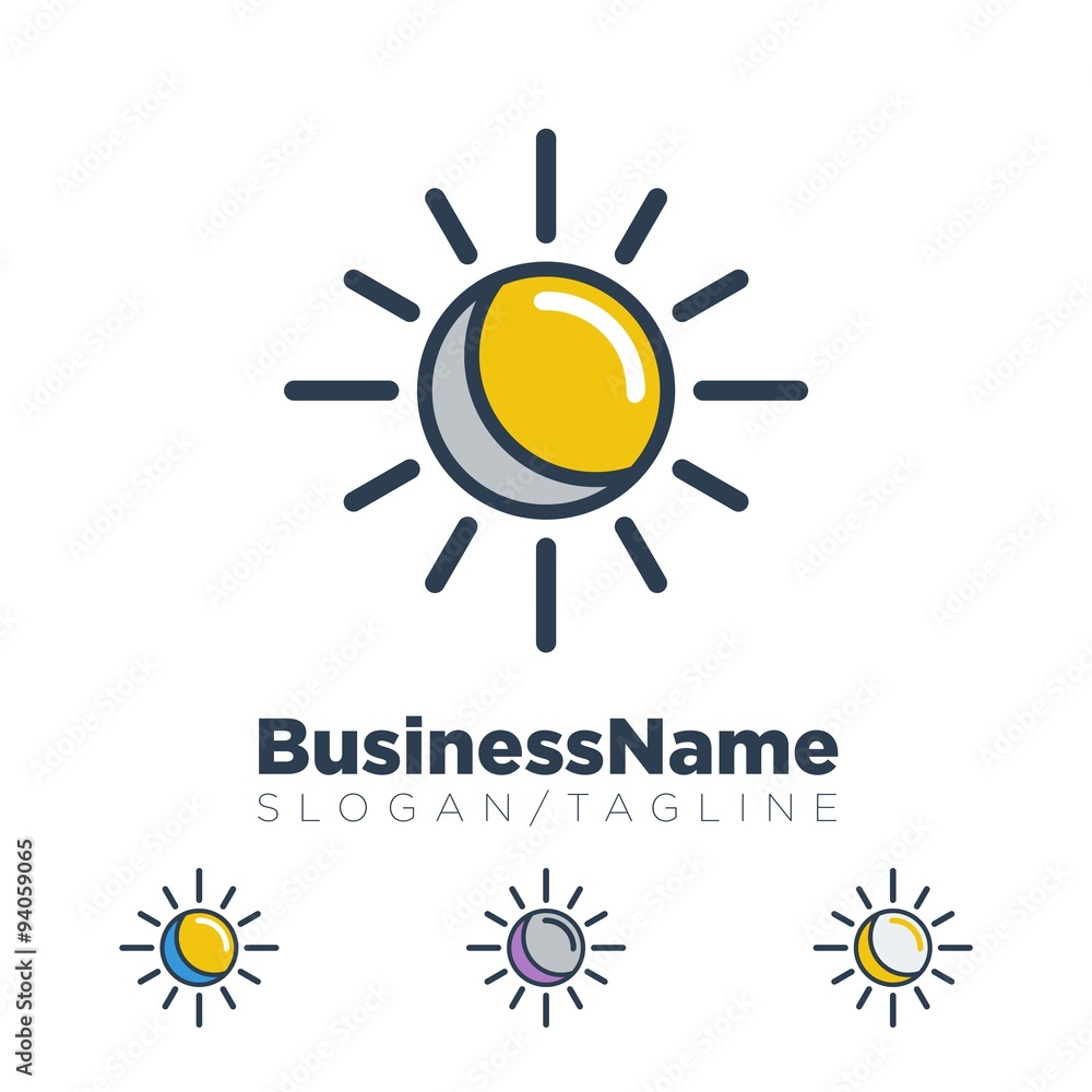 Fototapeta premium Sun logo icon Vector