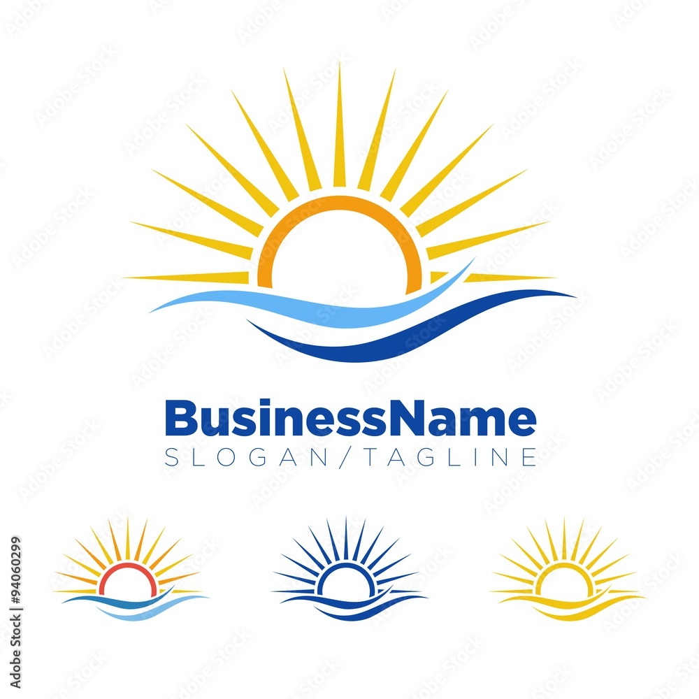 Fototapeta premium Sun logo icon Vector