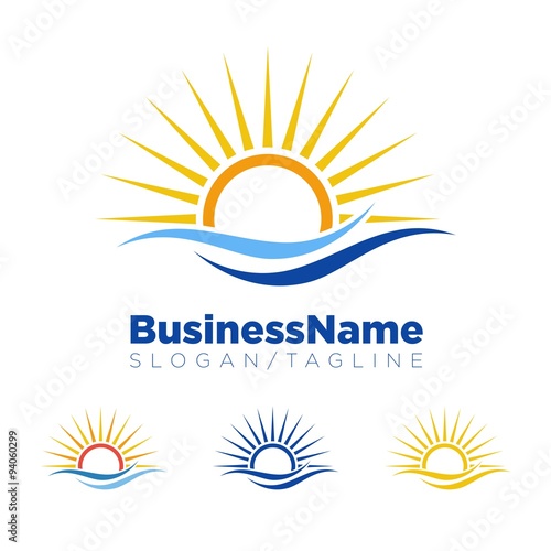 Sun logo icon Vector