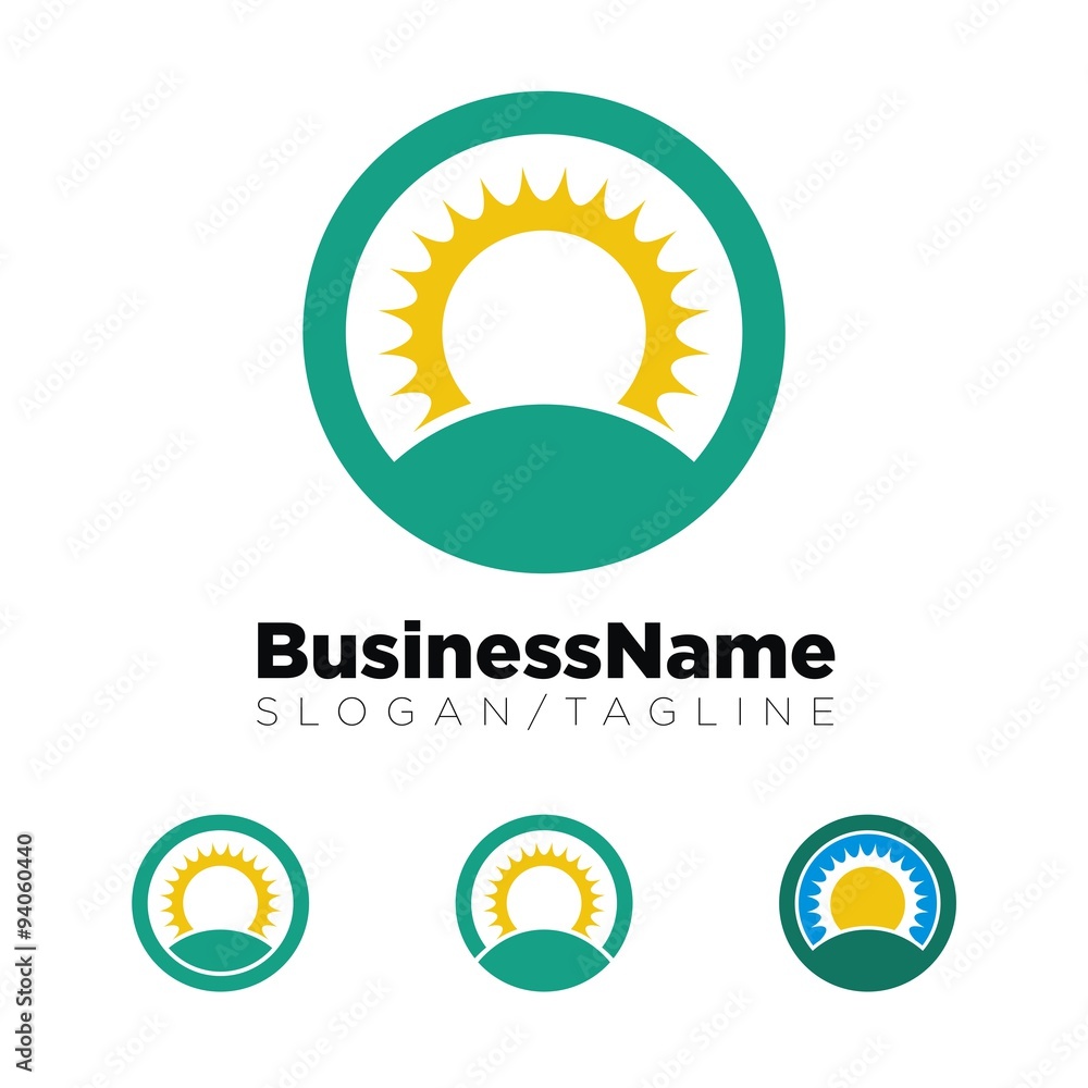 Fototapeta premium Sun logo icon Vector