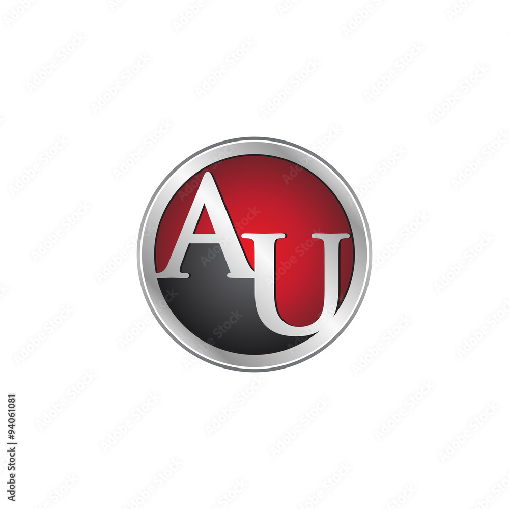 AU initial circle logo red AU initial circle logo red