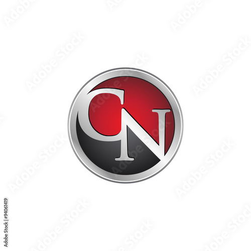 CN initial circle logo red
