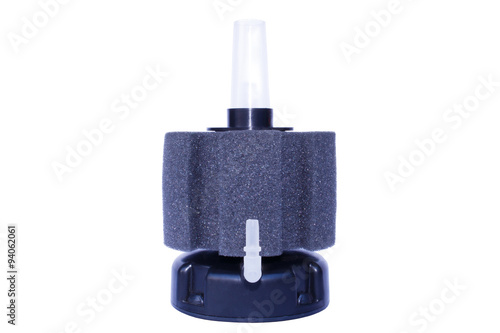 Freshwater aquarium filter on isolated 