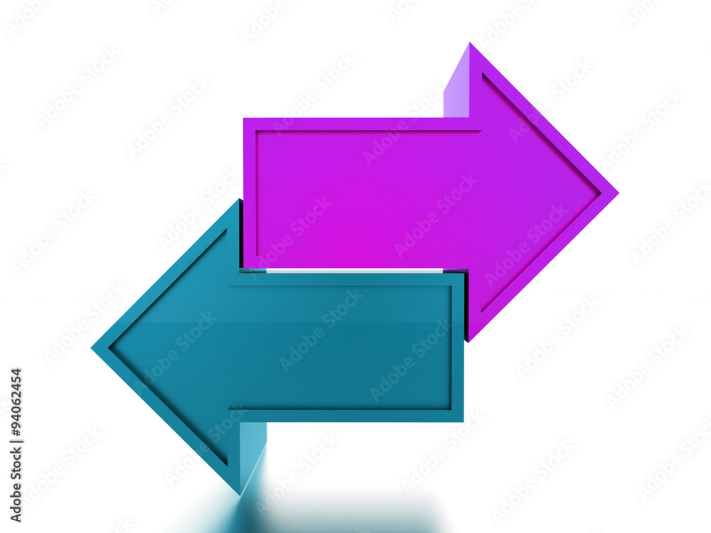 Simple business arrows icon rendered Simple business arrows icon rendered