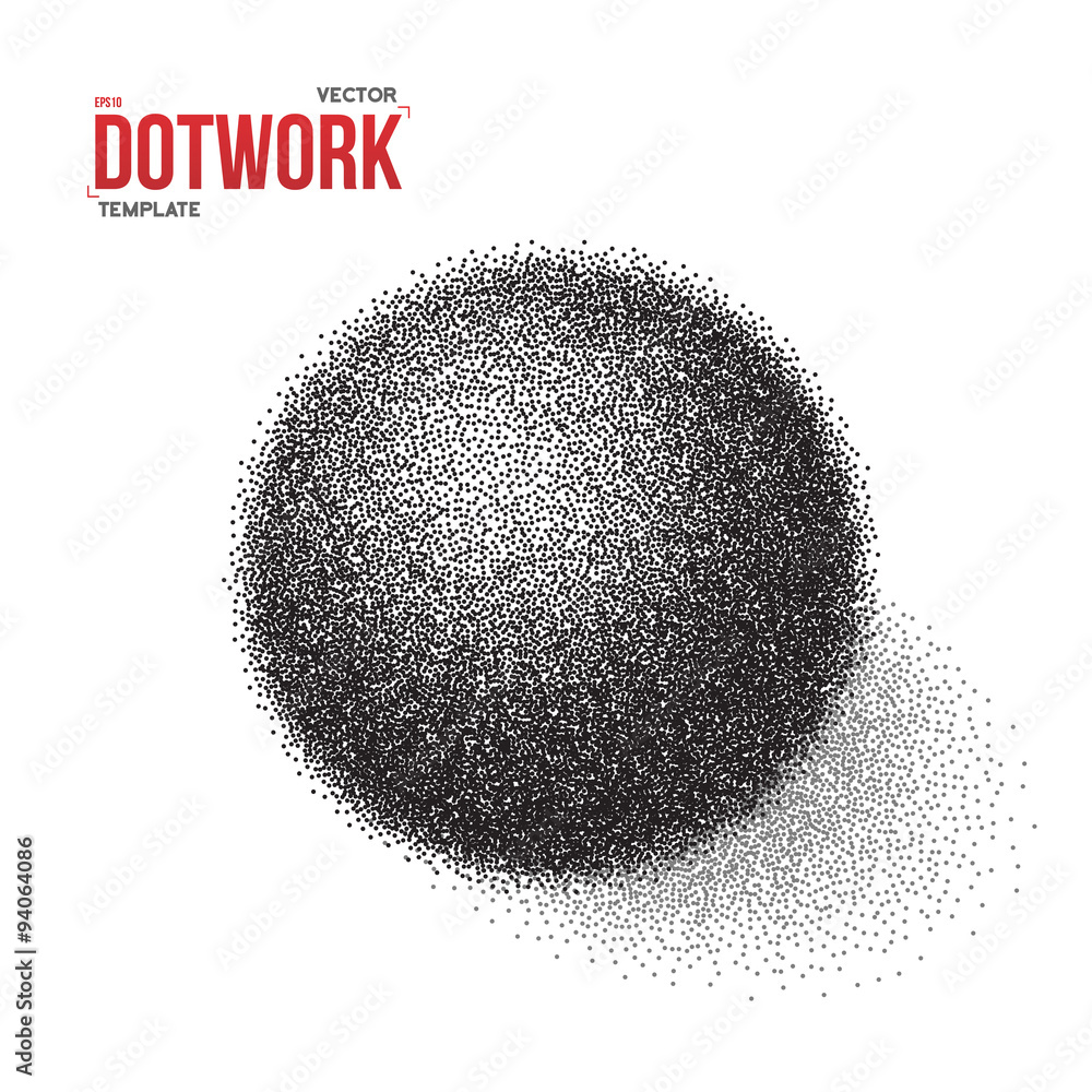 Halftone 3D Ball template. Dotwork Tattoo Style 3D Ball Vector E Halftone 3D Ball template. Dotwork Tattoo Style 3D Ball Vector E