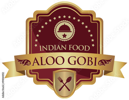indian food aloo gobi sticker