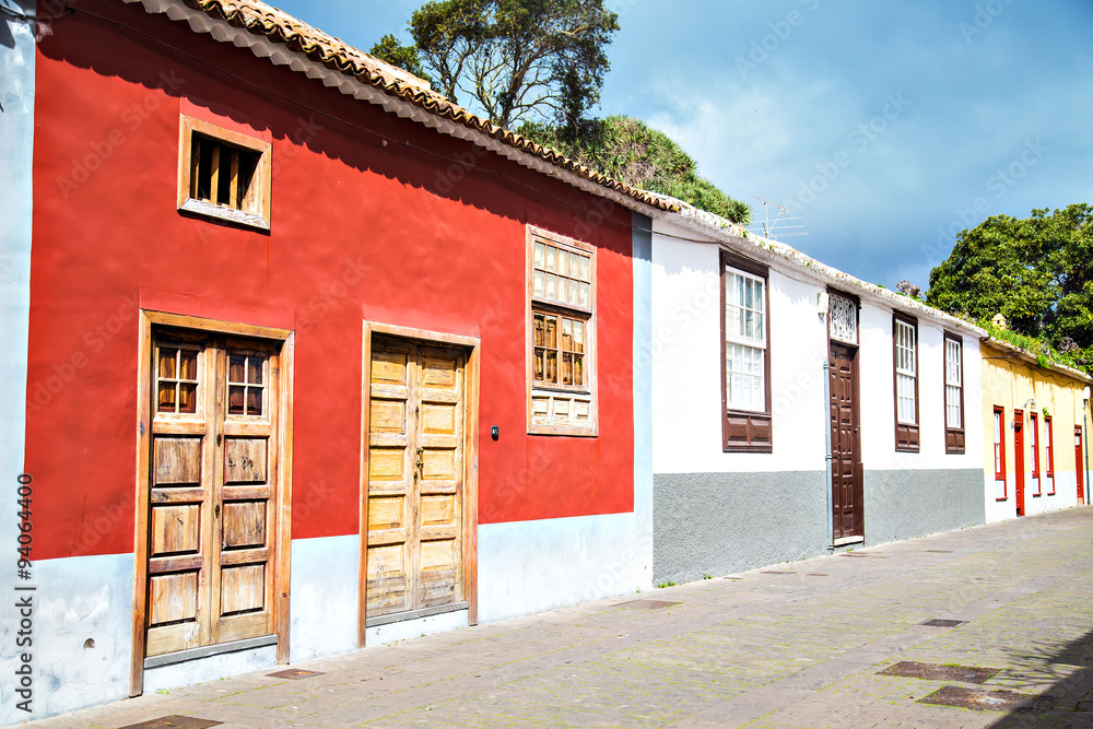 Traditional house in Canarian village, Tenerife, Spain