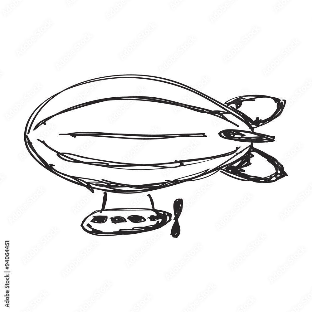 Simple doodle of an airship Simple doodle of an airship