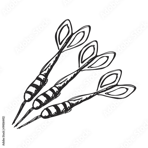 Simple doodle of a set of darts