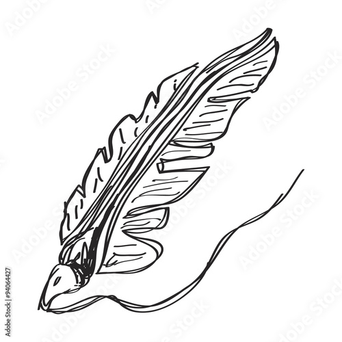 Simple doodle of a quill