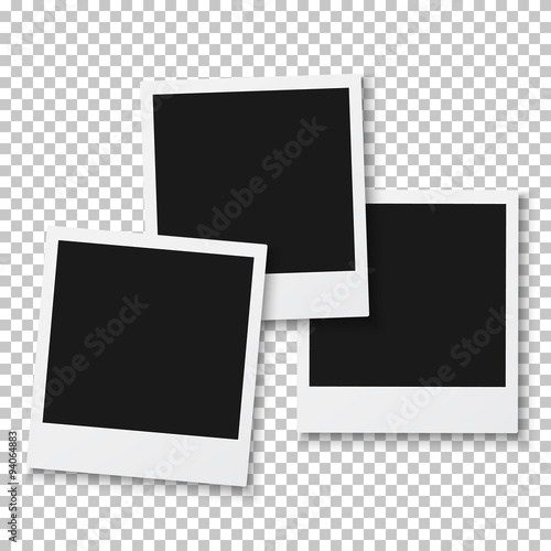 Vintage Photo Frame Isolated on PS Style Background