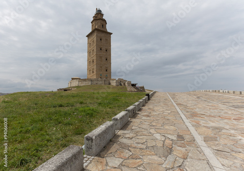 Roman lighthouse in A Coruna  Spain. A World Heritage Site