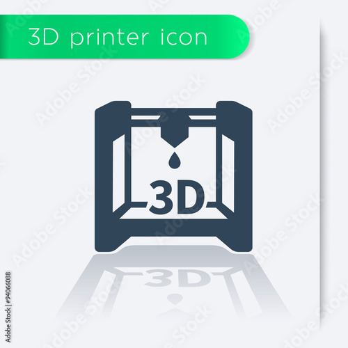 3D printer icon, vector illustration