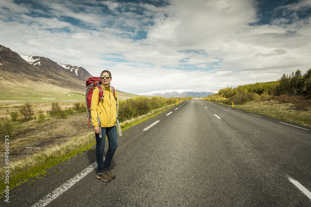 Obraz premium Backpacker Tourist