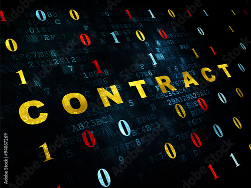 Finance concept: Contract on Digital background
