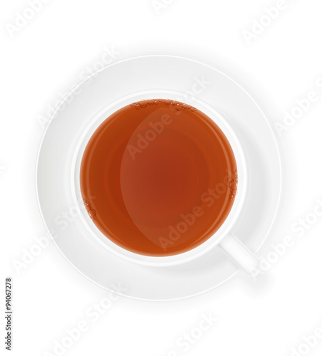 porcelain cup of tea vector illustration