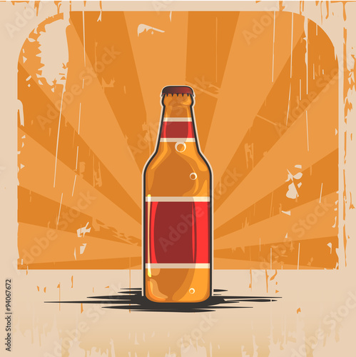 Retro beer bottle for your label and its design