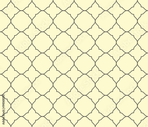 Arabesque geometric ornament pattern with lines. Vector 