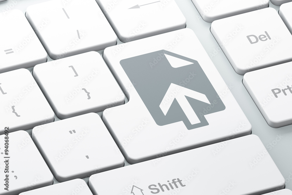 Web development concept: Upload on computer keyboard background Web development concept: Upload on computer keyboard background