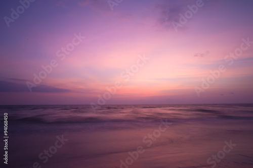 Twilight beach   Trat. Thailand.