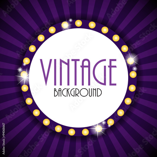 Retro Vintage Background Template Vector Illustration